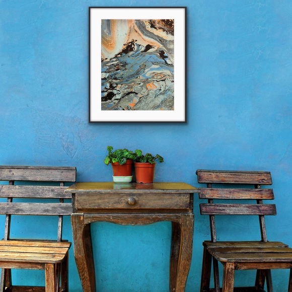 Abstract art Riding the Wave 16 x 20 original artwork signed by artist - Picture 2 of 9